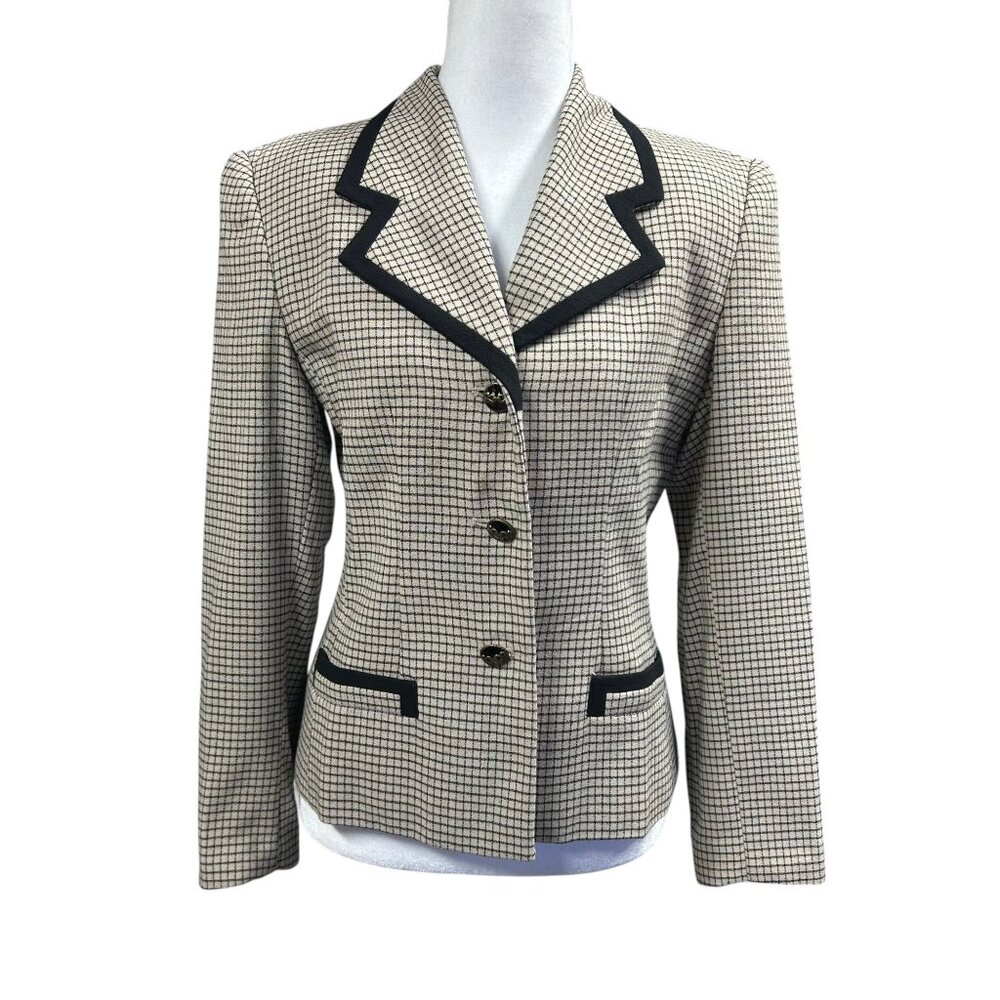 Vintage En Avance Blazer Womens Size 4 Checkered
